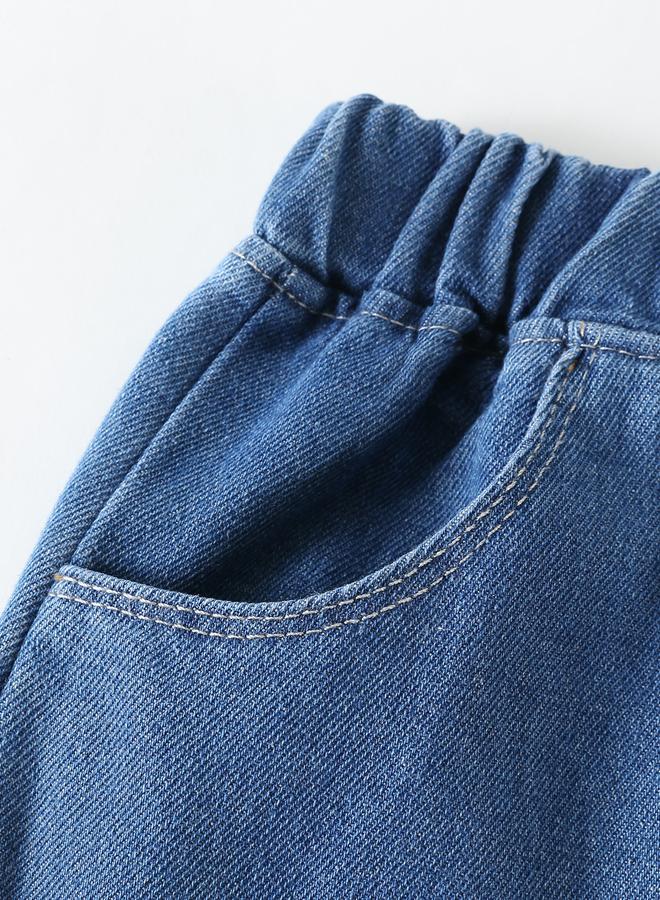 تايك تو بنطال جينز بأرجل واسعة ورقعة نجمة - Image 2